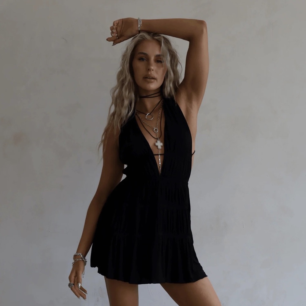 brand new‼️ Indah black mini dress size small / Indah Ryan halter dress